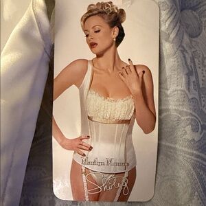 Shirley of Hollywood Cream Satin Corset bridal marilyn Monroe